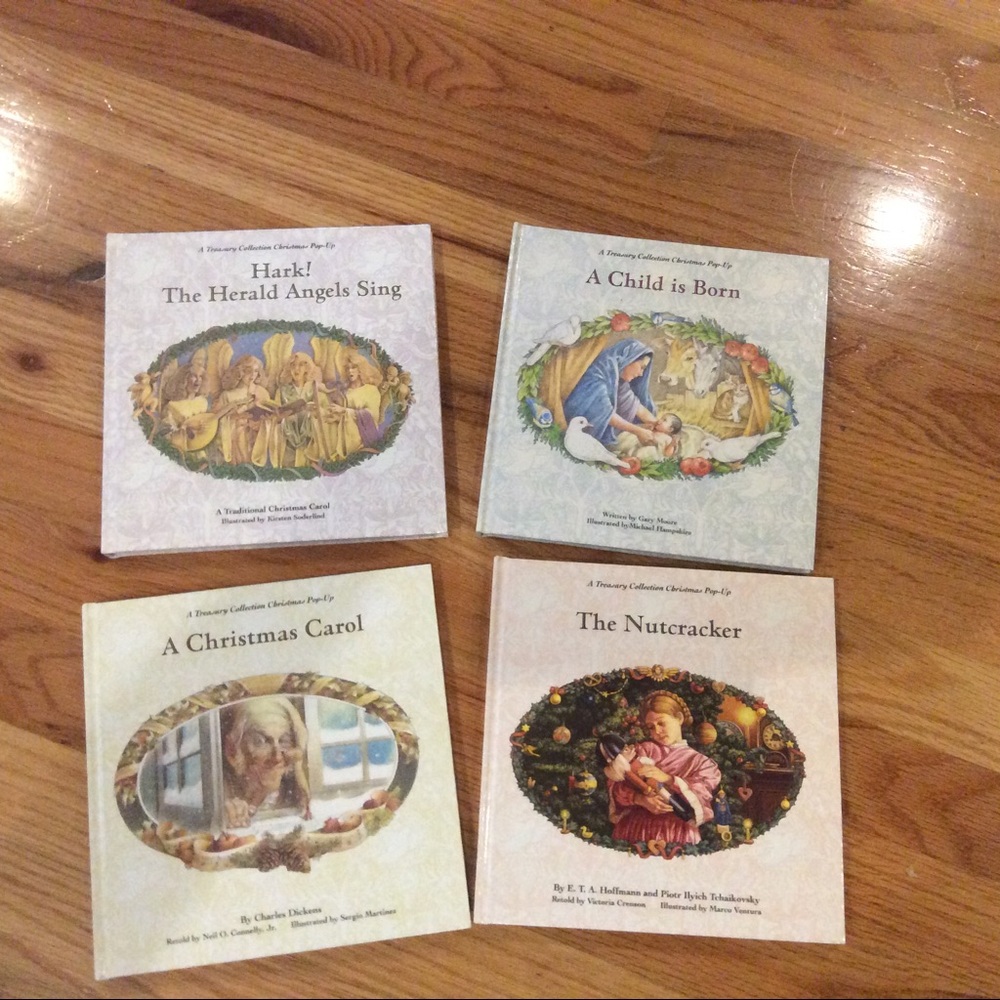 Vintage Christmas Pop Up Books, set of 4